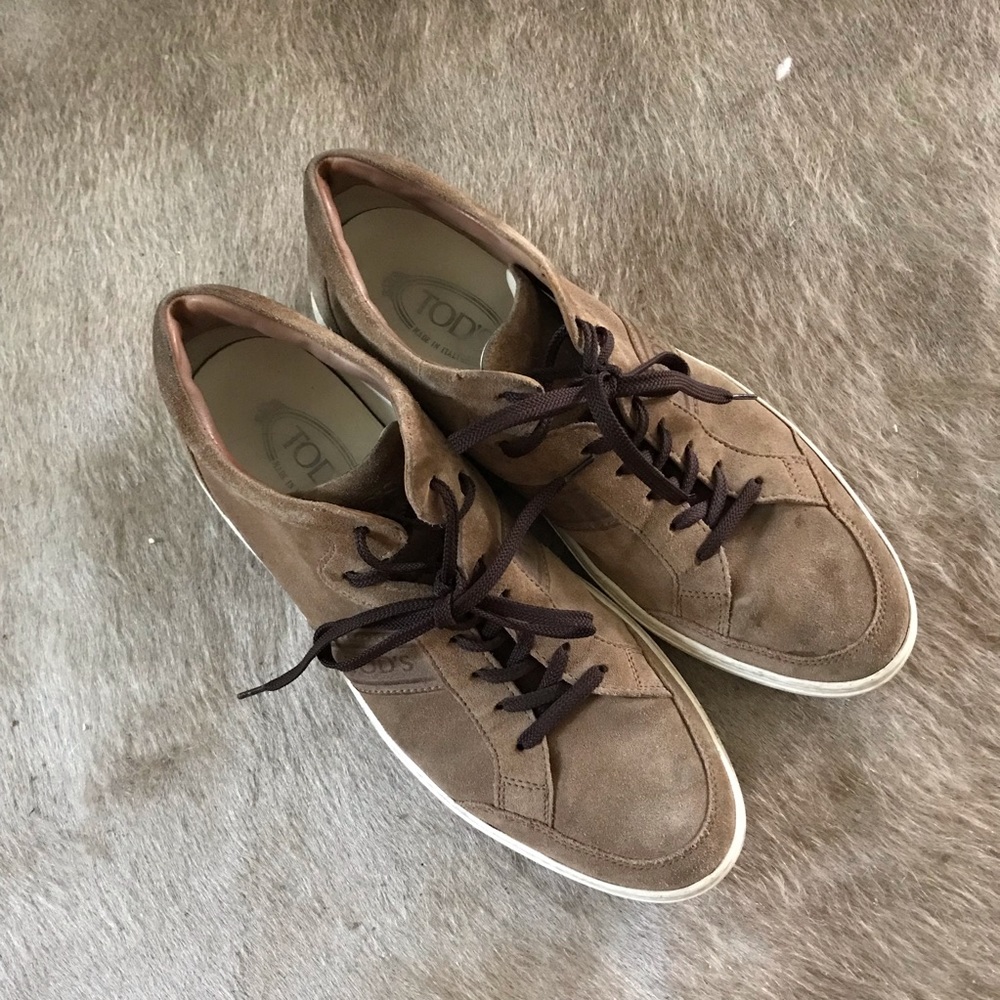 TOD'S authentic genuine leather suede sneakers